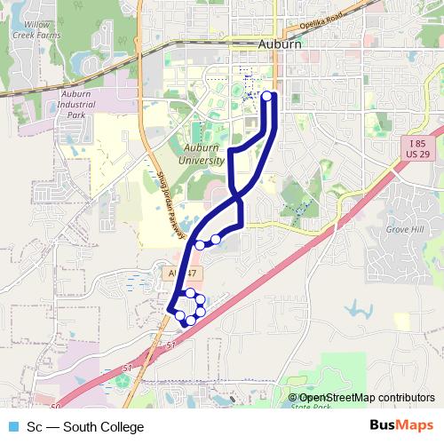 Sc bus Line Map