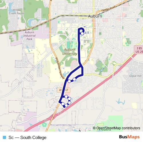 Sc bus Line Map