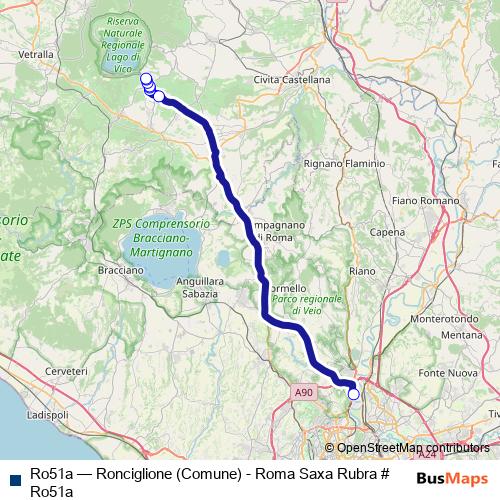 Ro51a bus Line Map