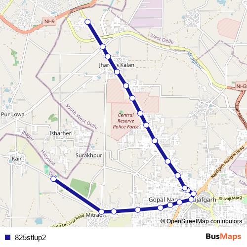 825stlup2 bus Line Map