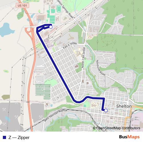 Z bus Line Map