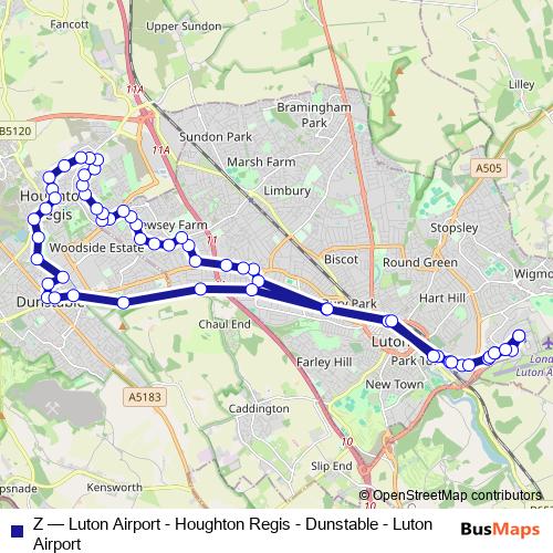 Z bus Line Map