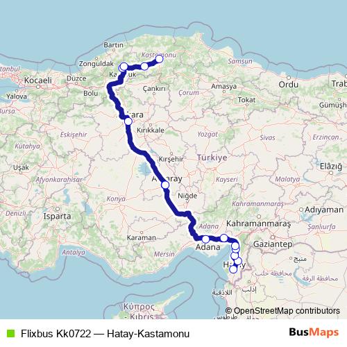 Flixbus Kk0722 bus Line Map
