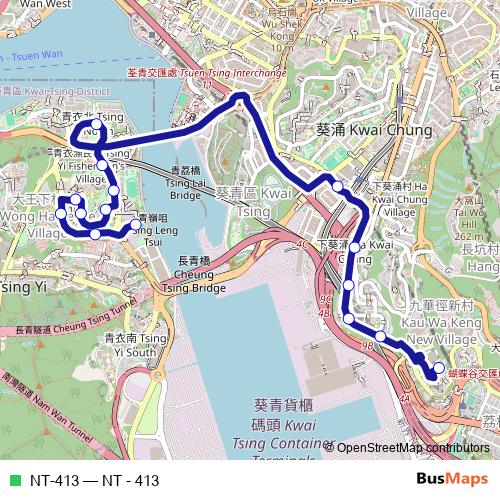 NT-413 bus Line Map