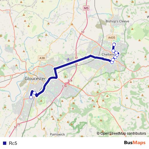 Rc5 bus Line Map
