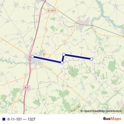 8-11-101 bus Line Map