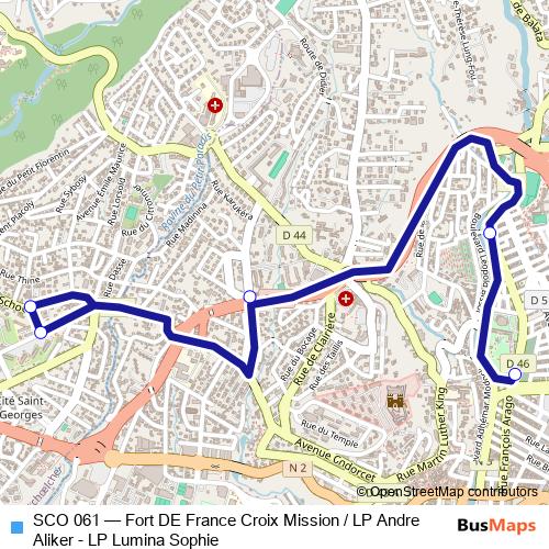 SCO 061 bus Line Map