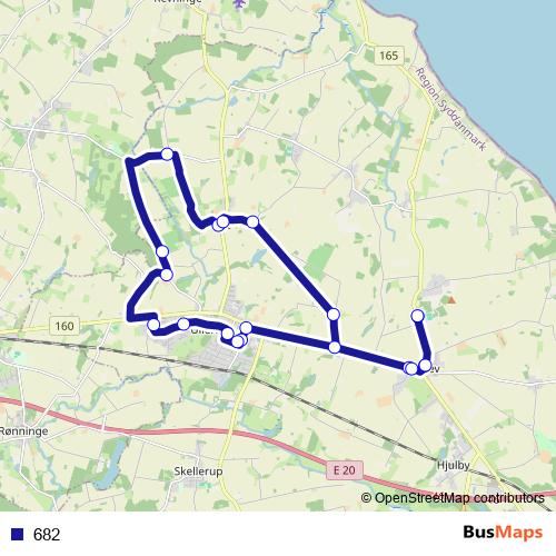 682 bus Line Map