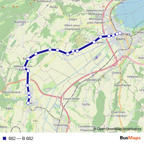 682 bus Line Map