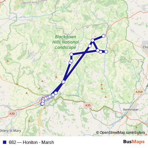 682 bus Line Map