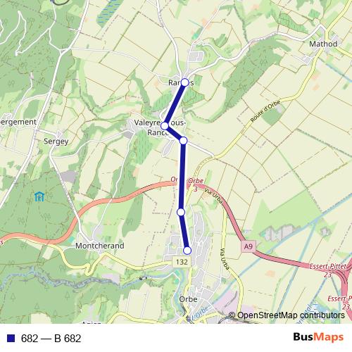 682 bus Line Map