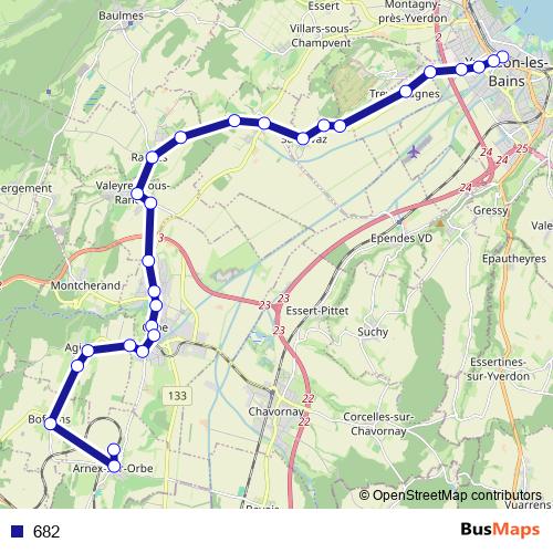 682 bus Line Map