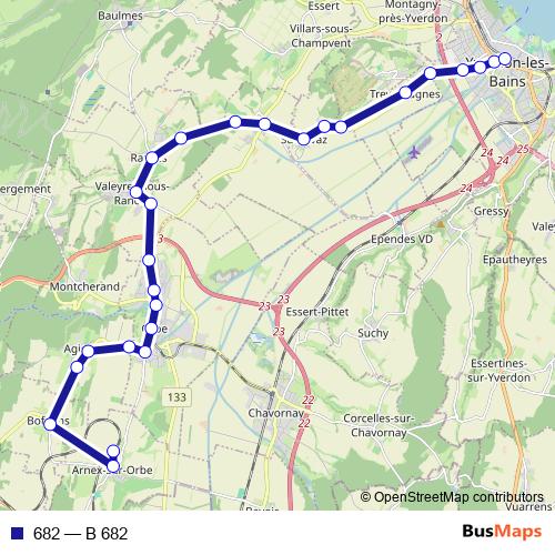 682 bus Line Map