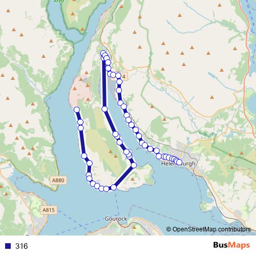 316 bus Line Map