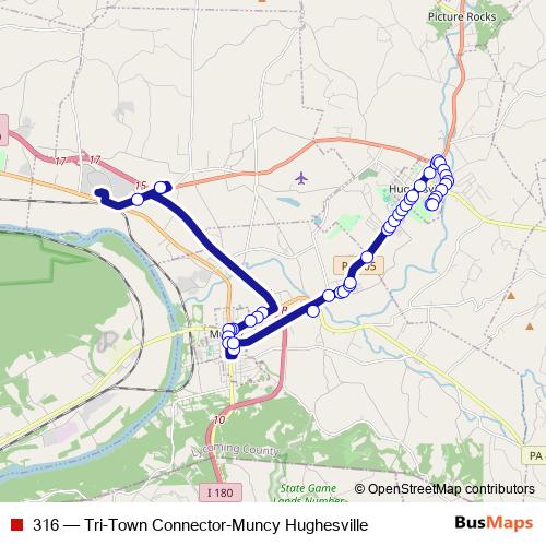 316 bus Line Map