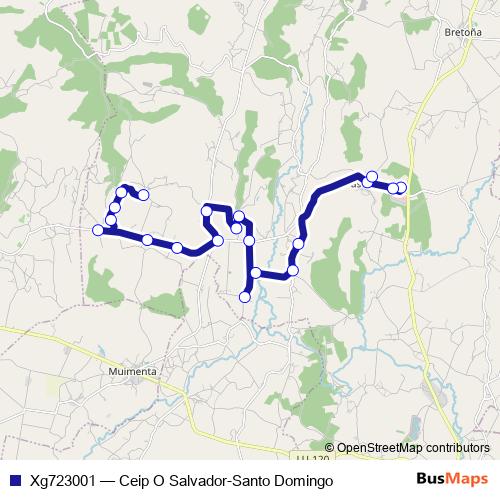 Xg723001 bus Line Map