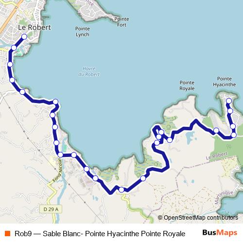 Rob9 bus Line Map
