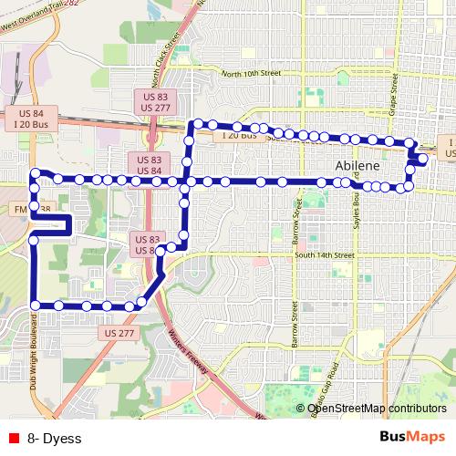 8- Dyess bus Line Map