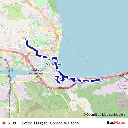 5108 bus Line Map