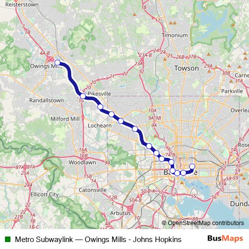Metro Subwaylink metro Line Map
