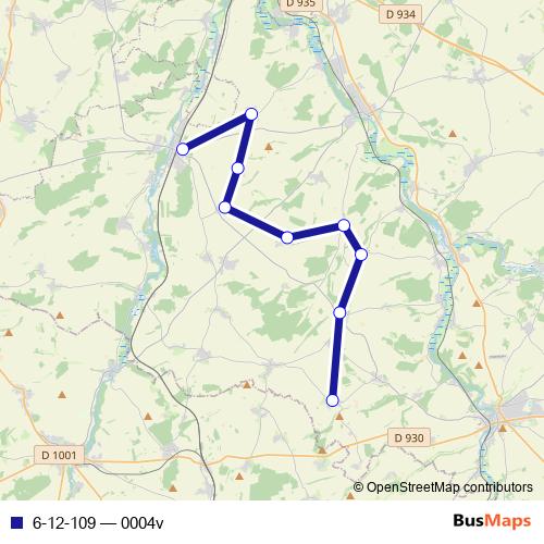 6-12-109 bus Line Map