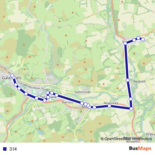 314 bus Line Map
