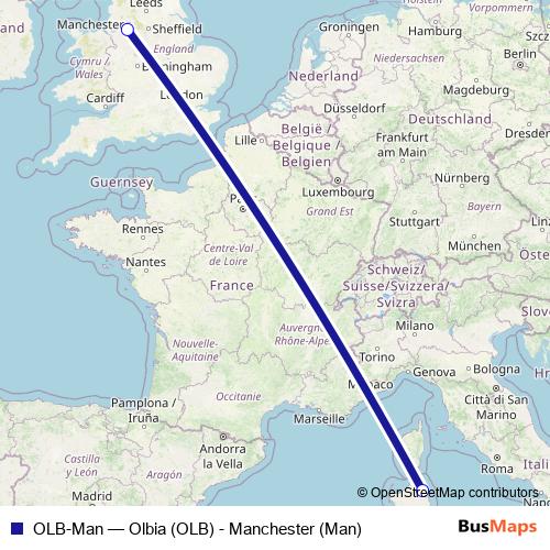 OLB-Man air Line Map