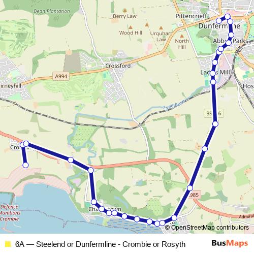 6A bus Line Map