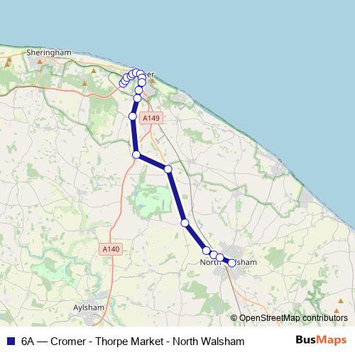 6A bus Line Map