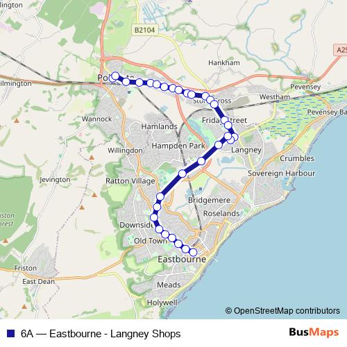 6A bus Line Map