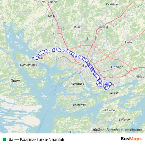6a bus Line Map
