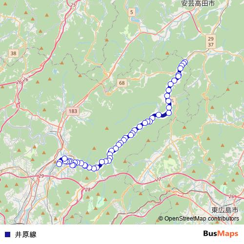 井原線 bus Line Map