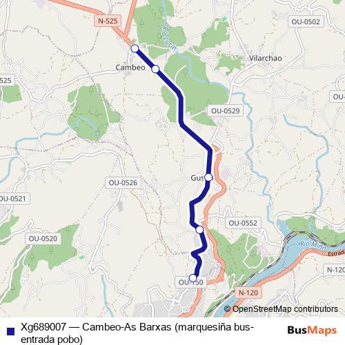 Xg689007 bus Line Map