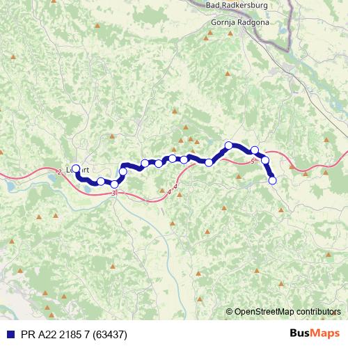 PR A22 2185 7 (63437) bus Line Map