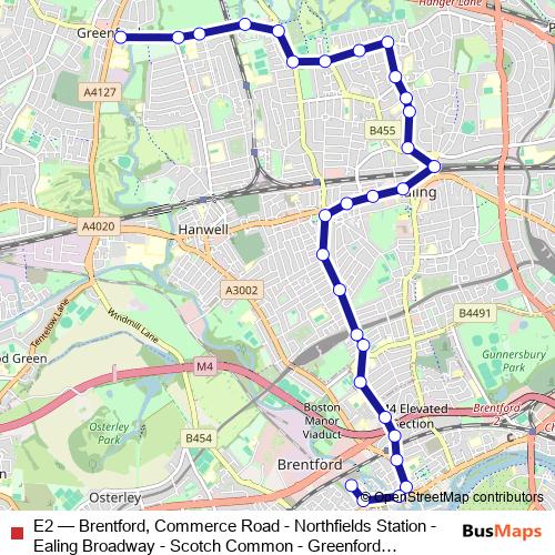 E2 bus Line Map