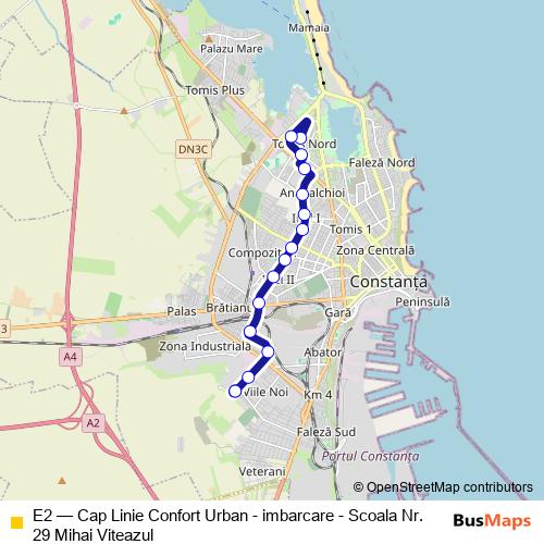 E2 bus Line Map
