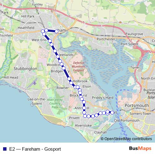 E2 bus Line Map