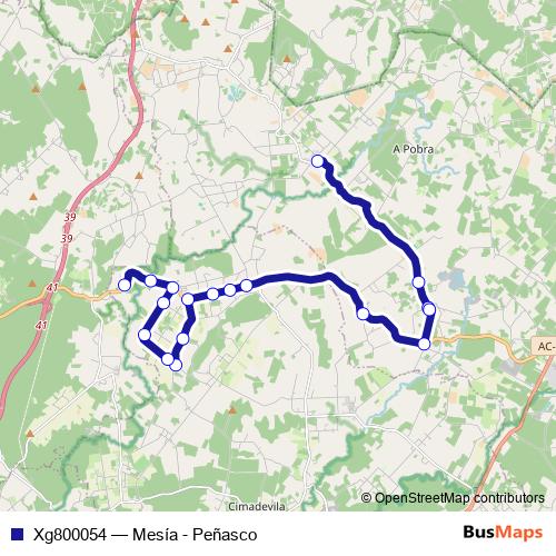 Xg800054 bus Line Map