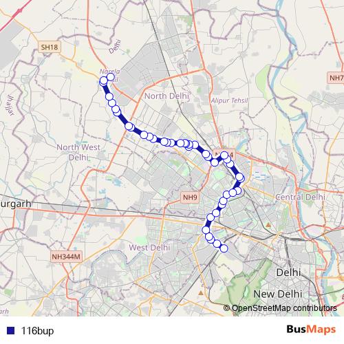 116bup bus Line Map