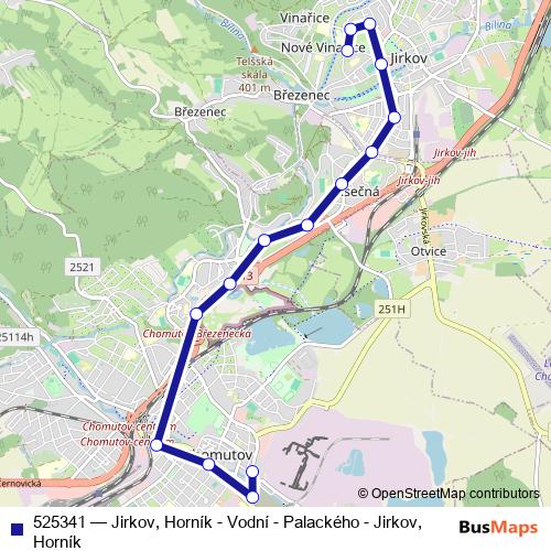 525341 trolleybus Line Map