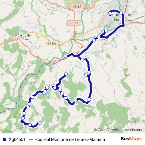 Xg645011 bus Line Map