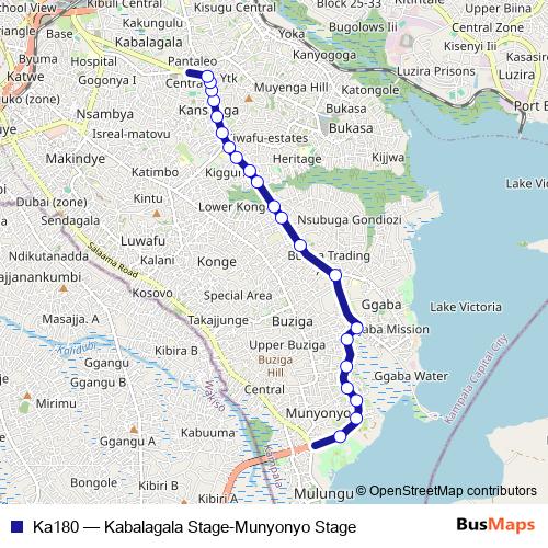 Ka180 bus Line Map