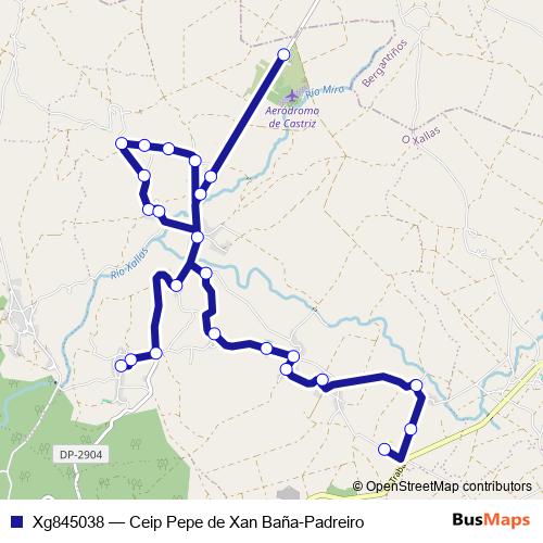 Xg845038 bus Line Map