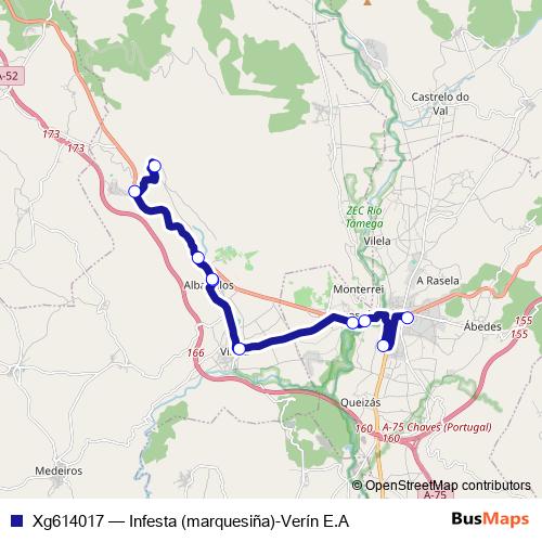 Xg614017 bus Line Map