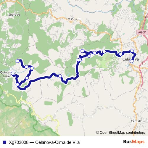 Xg703008 bus Line Map