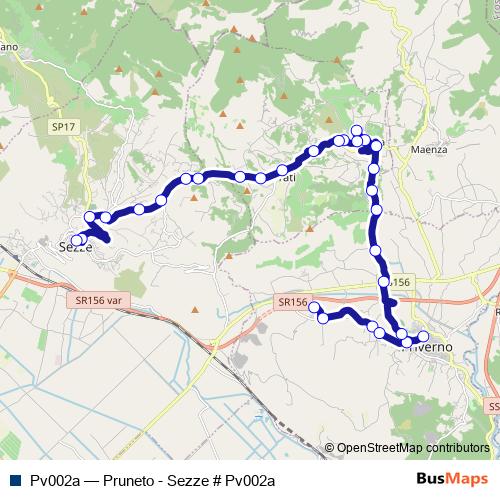 Pv002a bus Line Map