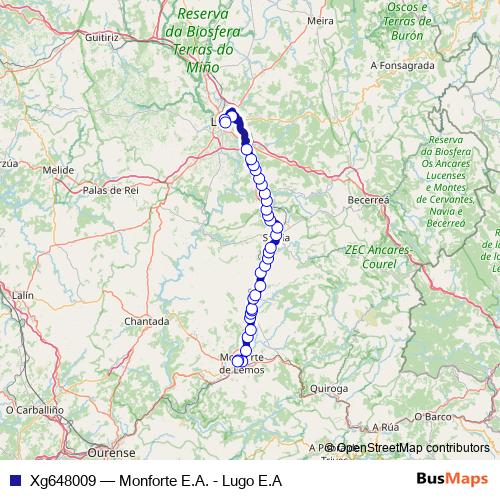 Xg648009 bus Line Map