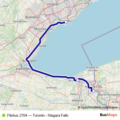 Flixbus 2704 bus Line Map