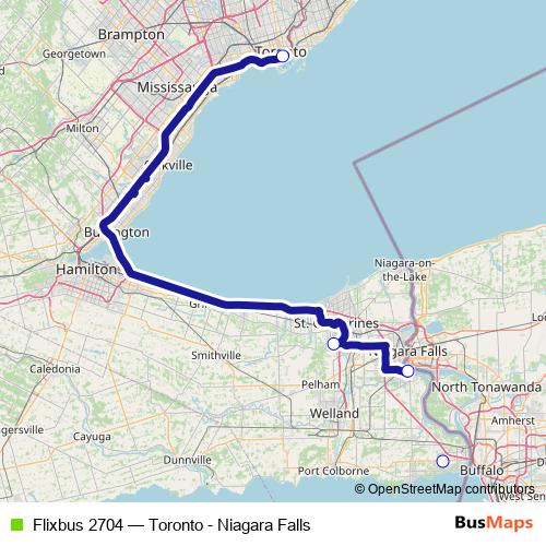 Flixbus 2704 bus Line Map