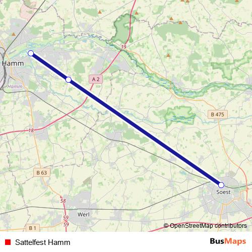 Sattelfest Hamm bus Line Map